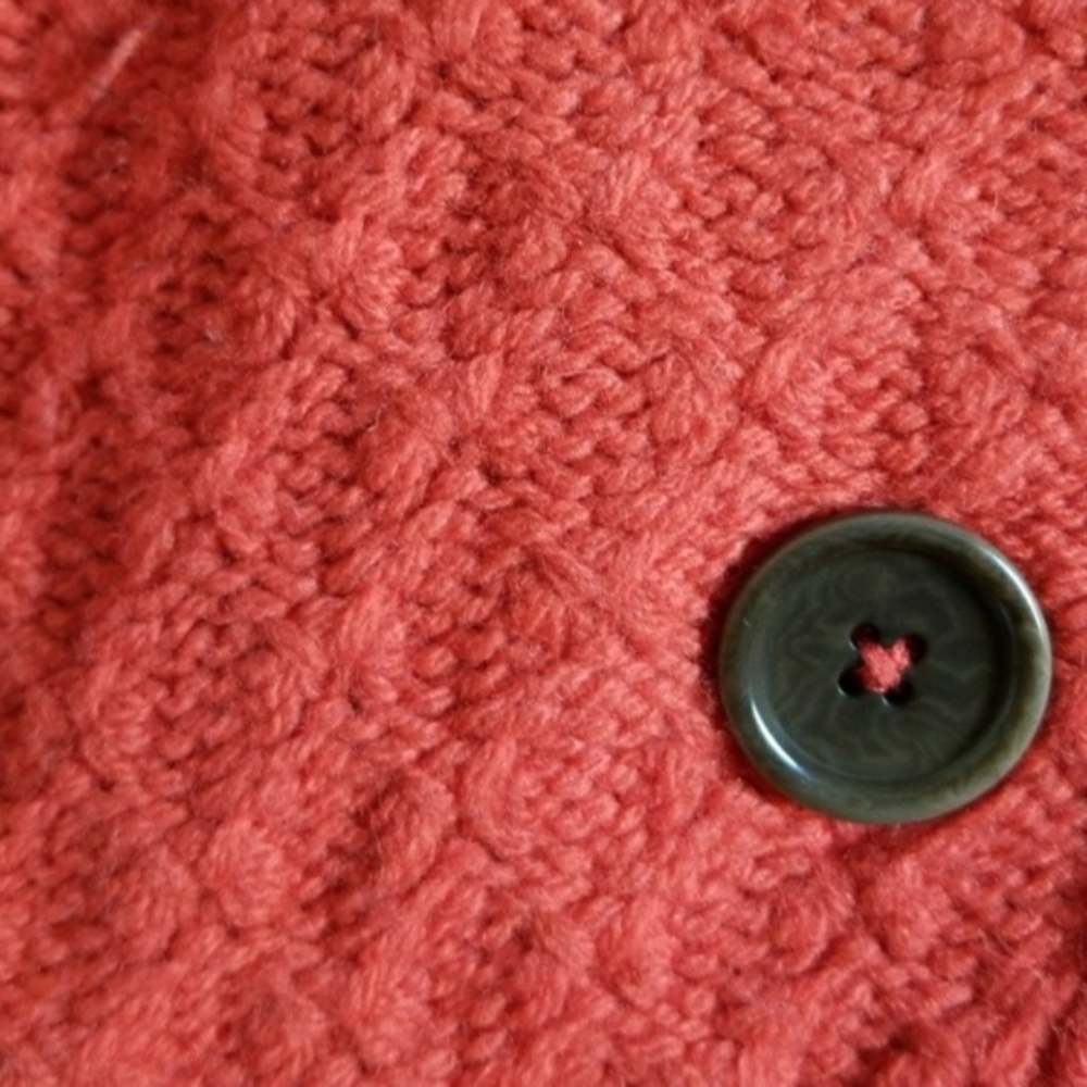 {Boden} Orange Knit Button-down 3/4 Sleeve Cardigan Sweater - Picture 2 of 7